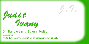 judit ivany business card